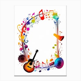 Musical Notes Frame Canvas Print