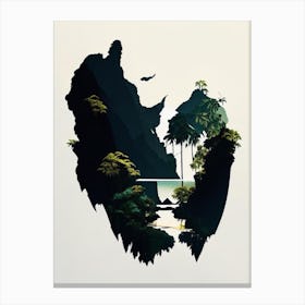 Ao Phang Nga National Park Thailand Cut Out Paper Canvas Print