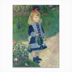A Girl With A Watering Can, Pierre Auguste Renoir Canvas Print