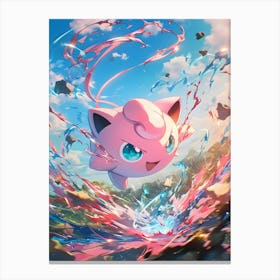 Jigglypuff Pokemon Anime Manga Japan Poster 1 Canvas Print