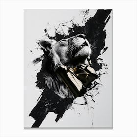 Lion - Splatter Canvas Print