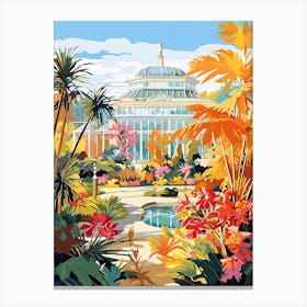 New York Botanical Garden, Usa In Autumn Fall Illustration 0 Canvas Print