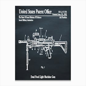 1992 Israeli Dual Feed Light Machine Gun Canvas Print