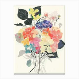 Hydrangea 5 Collage Flower Bouquet Canvas Print
