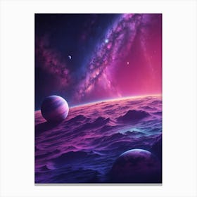 Space Landscape Wallpaper Print Canvas Print