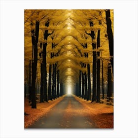 Road In Autumn Canvas Print