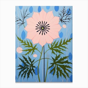 Love In A Mist Nigella 2 Hilma Af Klint Inspired Pastel Flower Painting Canvas Print