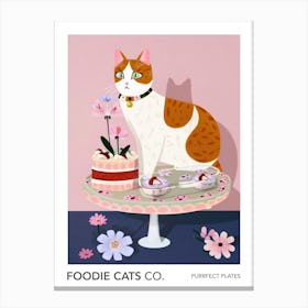 Foodie Cats Co Cat And A Trifle Cake 7 Canvas Print