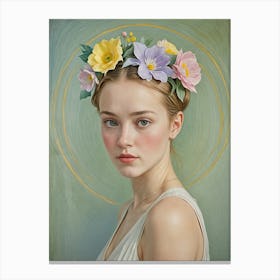 Floral Crown Canvas Print