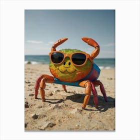 Crab On The Beach 3 Canvas Print