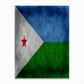 Djibouti Flag Texture Canvas Print