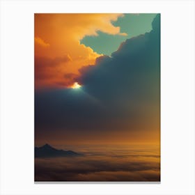 Sunrise Over Clouds Canvas Print