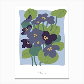 Violet Floral Canvas Print