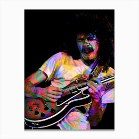 Carlos Santana American Guitarist Legend in my Colorful Illustration Canvas Print