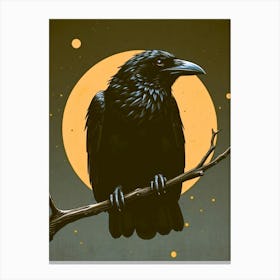 Raven - Washed Illustration Canvas Print