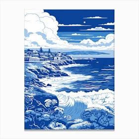 A Screen Print Of Bronte Beach Australia 4 Canvas Print