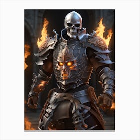 Skeleton In Armor Canvas Print