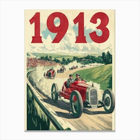 Aihrgdesign A Retro Travel Poster Of The 1913 Grand Prix Race 4b77101d C61f 4f7d Bf92 3babe8c7dd9f 0 Canvas Print