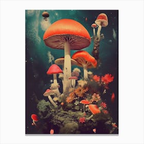 Mushroom Collage 2 Canvas Print