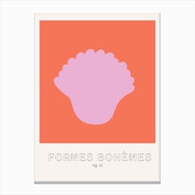 Formes Bohemes Bohemian Shape Sea Shell Vase Pink Orange Canvas Print