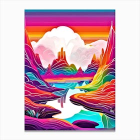 Psychedelic Landscape 1 Canvas Print