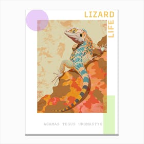 Agamas Tegus Uromastyx Abstract Modern Illustration 2 Poster Canvas Print