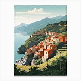 Cinque Terre Italy 2 Hiking Trail Landscape Canvas Print