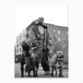 Dmx Holding Pitbull Dogs Canvas Print