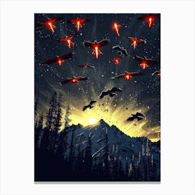 Aliens In The Sky Canvas Print