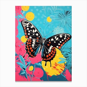 Pop Art Eastern Tailed Blue Butterfly  3 Canvas Print