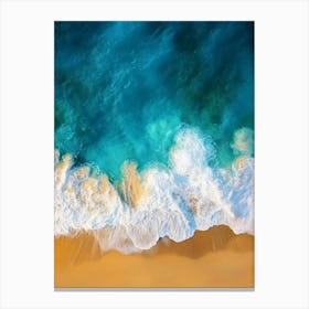 Aerial View Of A Beach 90 Canvas Print