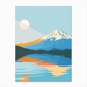 Mount Fuji Japan 4 Colourful Illustration Canvas Print