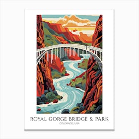 Royal Gorge Bridge & Park, Colorado, Usa Colourful 2 Canvas Print