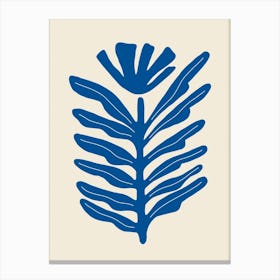 Abstract Plant Blue Canvas Print