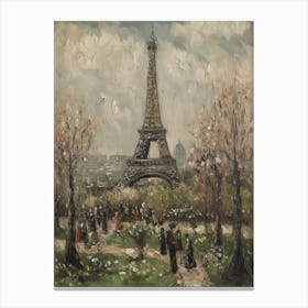 Eiffel Tower Paris France Pissarro Style 15 Canvas Print