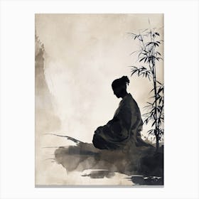 Asian Woman In Meditation, Chine Canvas Print