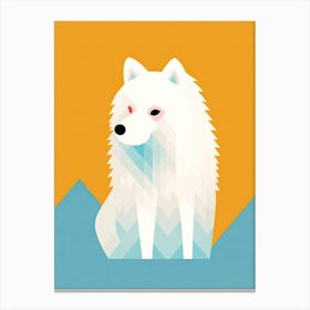 White Wolf, minimalism Canvas Print