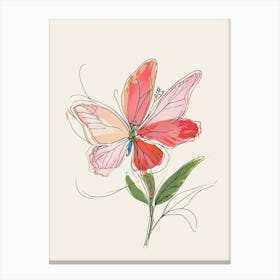 Pink Butterfly Canvas Print