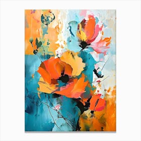 Abstract Floral Experiment With Abstract Shapes And Colors To Create A Modern Floral Composition (1) (1) Canvas Print