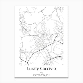 Lurate Caccivio,Italy Minimalist Map Canvas Print