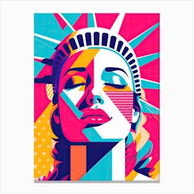 Statue Of Liberty, Pop art Canvas Print