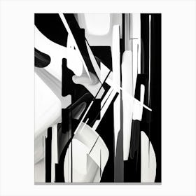 Contrast Abstract Black And White 8 Canvas Print