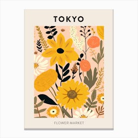 Flower Market Poster Tokyo Japan 2 Canvas Print