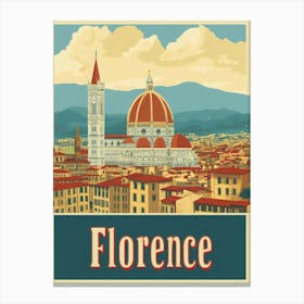 Aihrgdesign A Vintage Travel Poster Of Florence Featuring The 52494011 7d89 4d0c 881b Faddecb7c6f4 1 Canvas Print