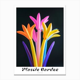 Bright Inflatable Flowers Poster Fountain Grass Canvas Print