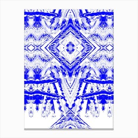 Blue And White Abstract 1 Canvas Print