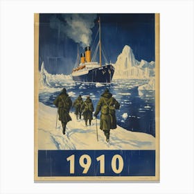 Aihrgdesign A Vintage Adventure Poster Of A Polar Exploration C5a480f8 0113 478d B84e 45ea152b1f60 2 Canvas Print