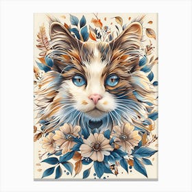 Cat With Blue Eyes 3 Canvas Print