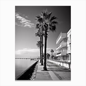 Limassol, Cyprus, Mediterranean Black And White Photography Analogue 1 Canvas Print