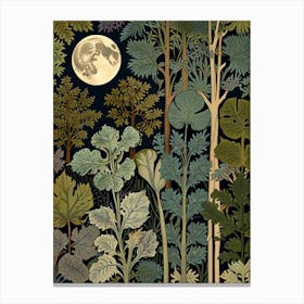 William Morris Moonlight In The Forest 7 Canvas Print